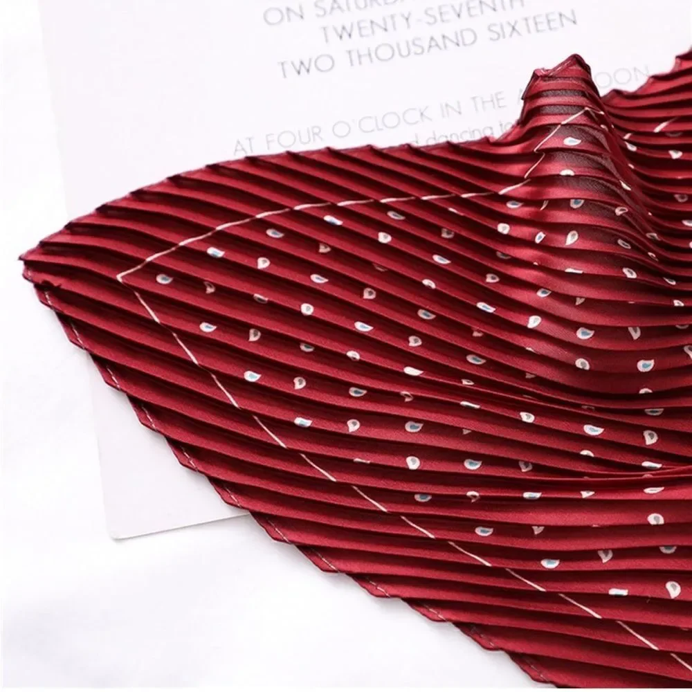 Pleated Paisley Wine Scarf